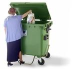 фото Евроконтейнеры для сбора отходов и мусора MGB 1100 литров с плоской крышкой и педалью марки WEBER